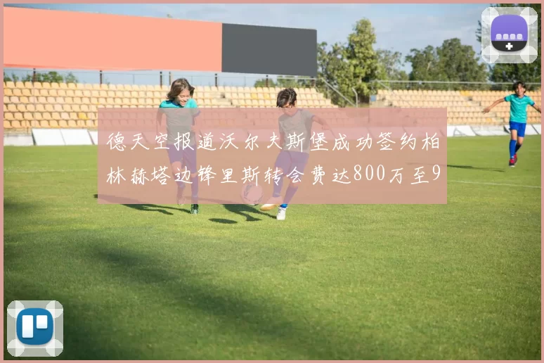德天空报道沃尔夫斯堡成功签约柏林赫塔边锋里斯转会费达800万至900万欧元