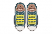 Прямі Силіконові АнтиШнурки для кросівок і кедів, 12шт. (Довжина: 56,5мм)