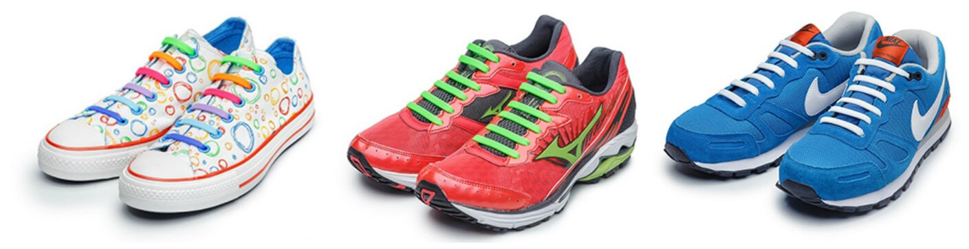 Силиконовые АнтиШнурки для спортивной и повседневной обуви