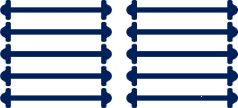 Темно-сині АнтиШнурки 5+5 (10 шт. в комплекті) 30мм