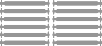 Прямі Силіконові АнтиШнурки для кросівок і кедів, 12шт. (Довжина: 56,5мм)