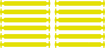 Прямі Силіконові АнтиШнурки для кросівок і кедів, 12шт. (Довжина: 56,5мм)