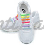 Косі, силіконові шнурки (АнтиШнурки) для кросівок і кедів, 16 шт. (Довжина: від 38мм до 68мм)