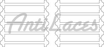 Cиліконові шнурки (АнтиШнурки) для класичних туфель, (довжина: 30мм)