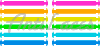 Прямі Силіконові АнтиШнурки для кросівок і кедів, 12шт. (Довжина: 56,5мм)