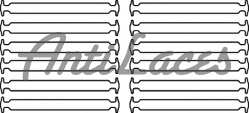 Дитячі Силіконові АнтиШнурки для кросівок і кедів, 12шт. (Довжина: 38мм)