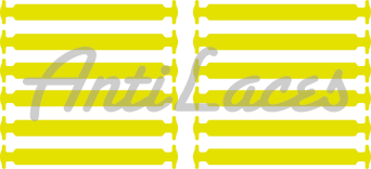 Прямі Силіконові АнтиШнурки для кросівок і кедів, 12шт. (Довжина: 56,5мм)